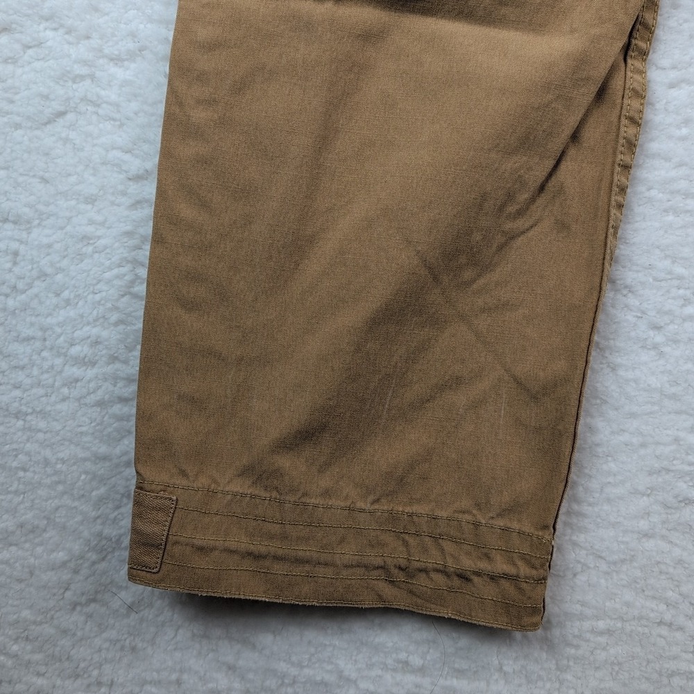 VTG Polo Ralph Lauren Bleecker Pants Men's 36x30 Tan Paratrooper Cargo Cinch - Picture 8 of 11